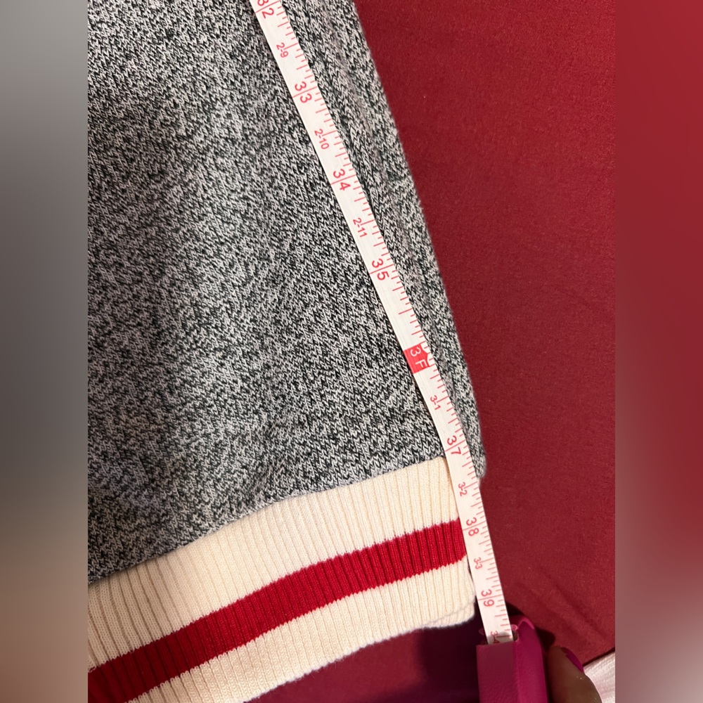Roots Kids Grey Marled Joggers with Red and Cream Striped Cuffs - Picture 5 of 10